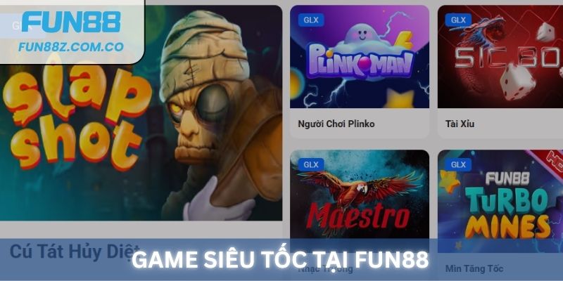 Game Siêu Tốc Fun88, địa điểm lý tưởng cho tín đồ yêu thích tốc độ